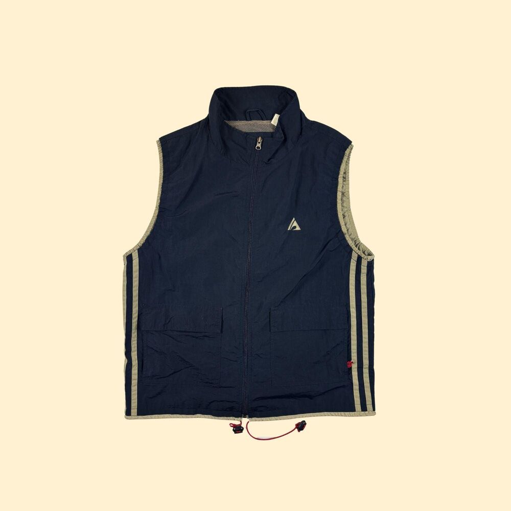 1990s S zip up vest by Athletic Works, vintage windbreaker-style nylon vest